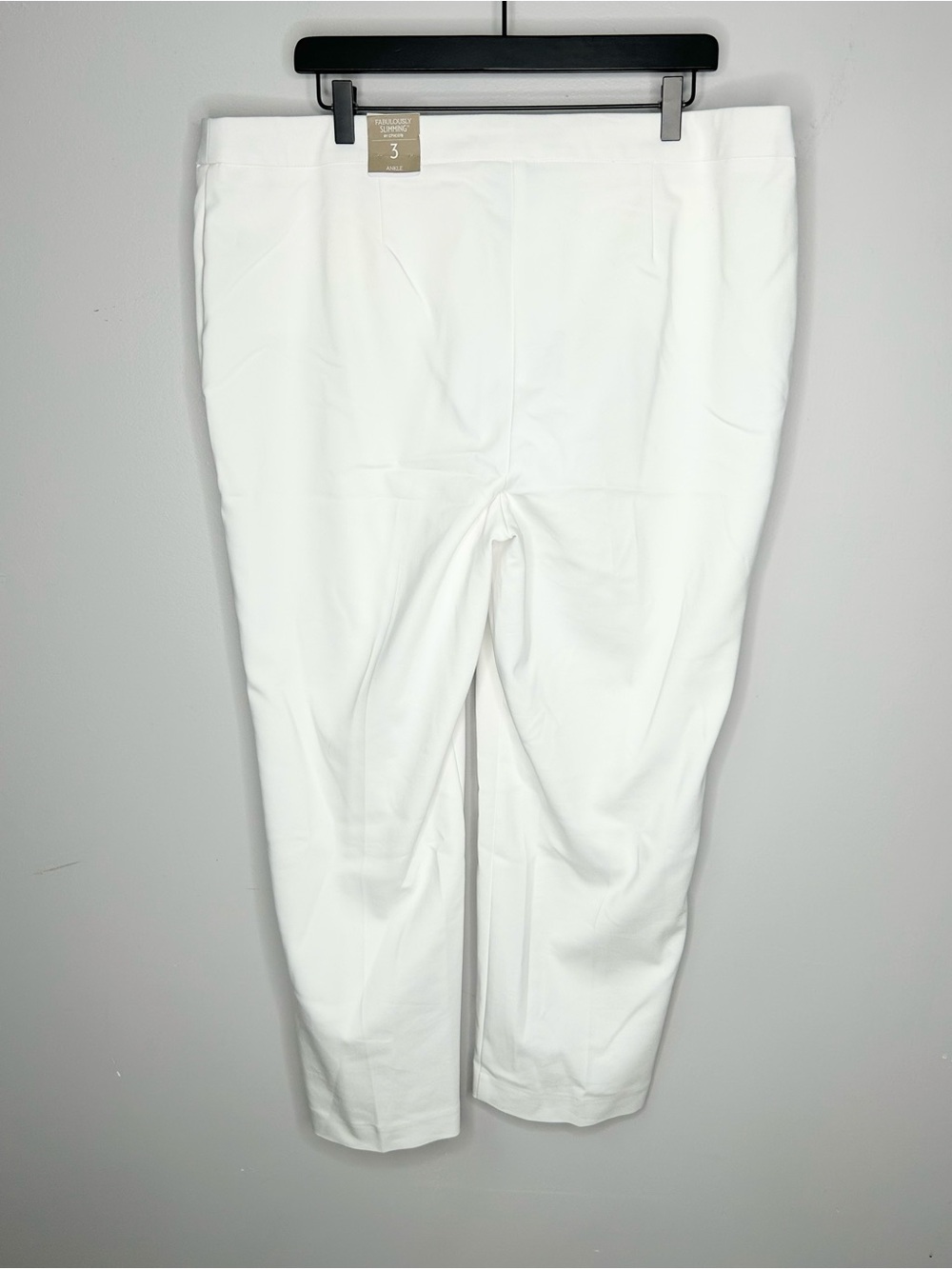 Chico’s Fabulously Slimming Darcy Optic White Ankle Pants Size 3 or US 16 - Picture 2 of 12